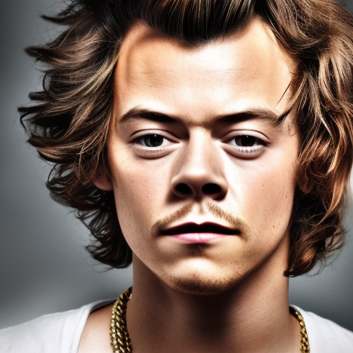 A young man with wavy brown hair, a faint mustache, and a gold chain necklace, wearing a white shirt, looking directly at the camera.