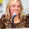 yvonne strahovski speaking at san diego comic-con in 2011