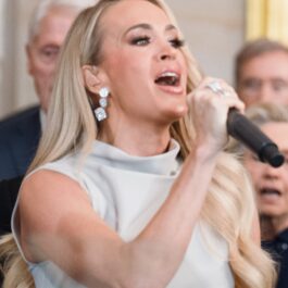Carrie Underwood performing in the United States Capitol Rotunda in January 2025