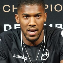 Anthony Joshua speaking at a press conference in New York in September 2019