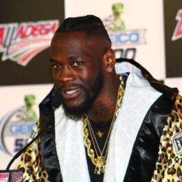 Deontay Wilder at a public appearance in 2018