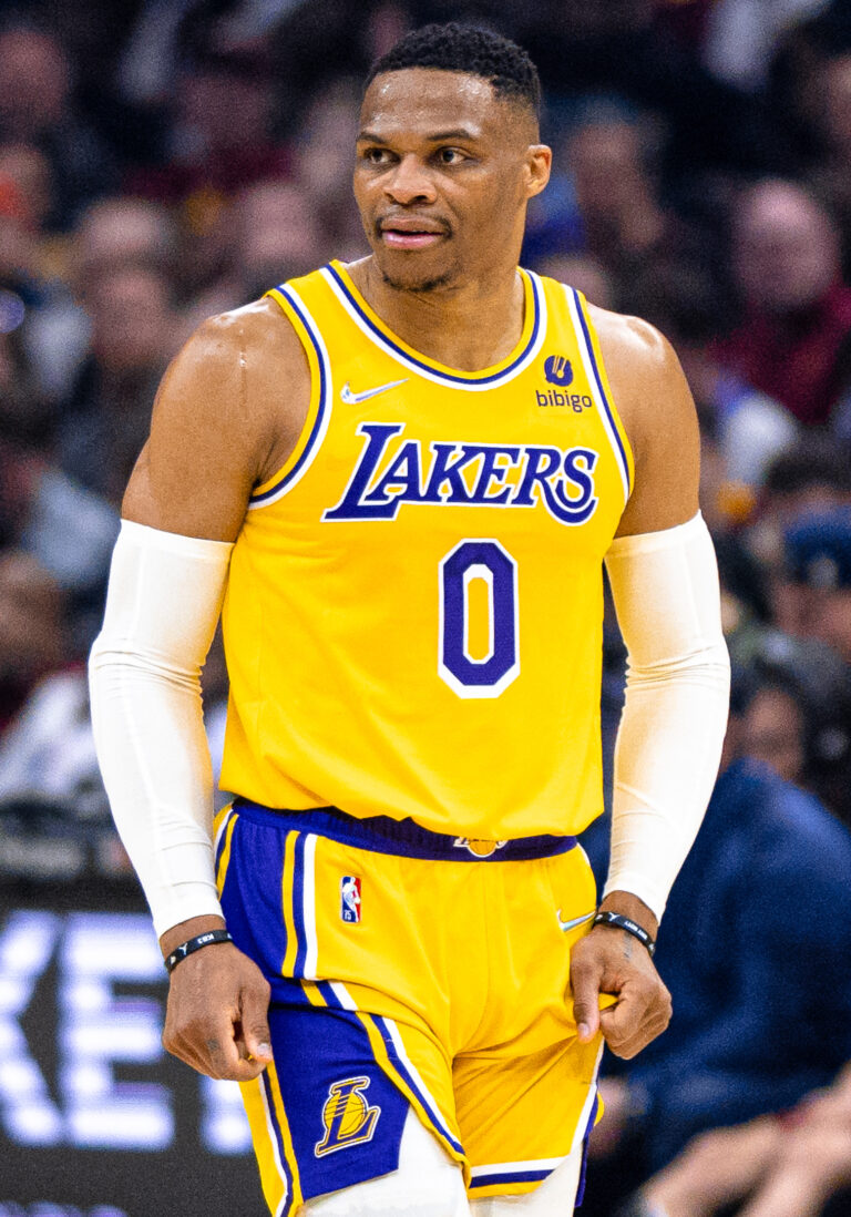 russell westbrook playing for the los angeles lakers in 2022