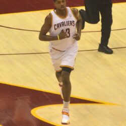 Tristan Thompson wearing number 13 for the Cleveland Cavaliers during a 2013 NBA game